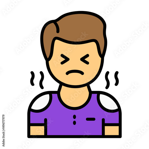 Discomfort Filled Style Emotion Icon