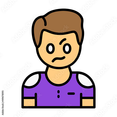 Irritation Filled Style Emotion Icon