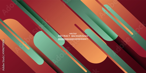 Dynamic and abstract soft red and green gradient background. Trendy shape pattern background. Vector Eps10