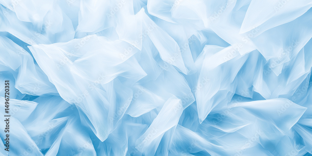 Obraz premium Abstract background of flowing light blue fabric creating a soft elegant aesthetic