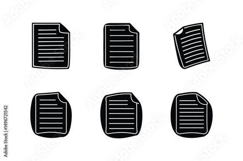 document icon silhouette vector illustration