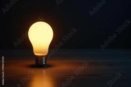 Energy-efficient LED light bulbs illuminate a dark room, showcasing their bright glow , lighting design, electric, electrical