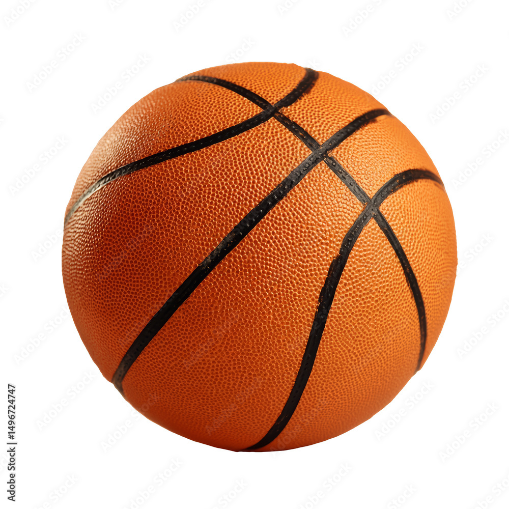 Fototapeta premium [Transparent Background PNG]Orange Basketball Isolated on White Background