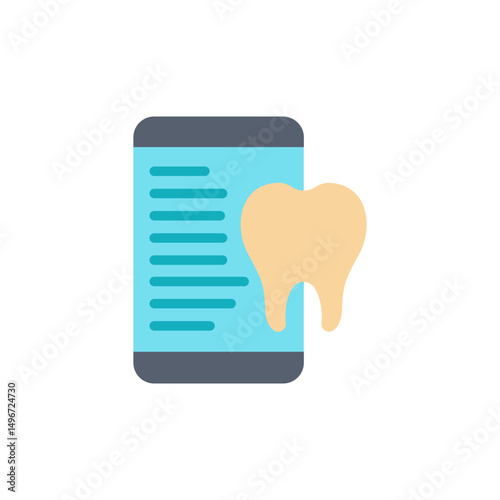 Dental health app interface promoting online consultation for oral hygiene