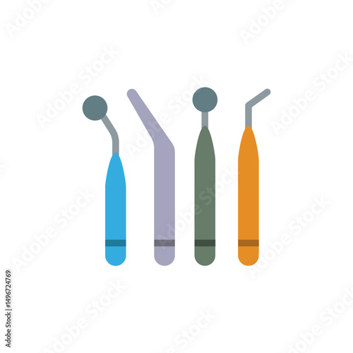 Essential dental instruments artfully arranged for oral hygiene procedures