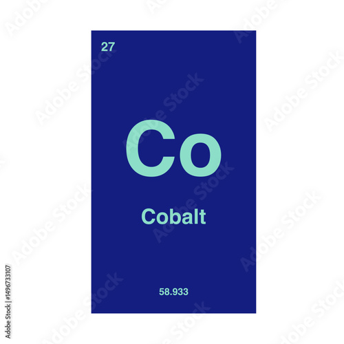 cobalt periodic vector isolated on transparent background