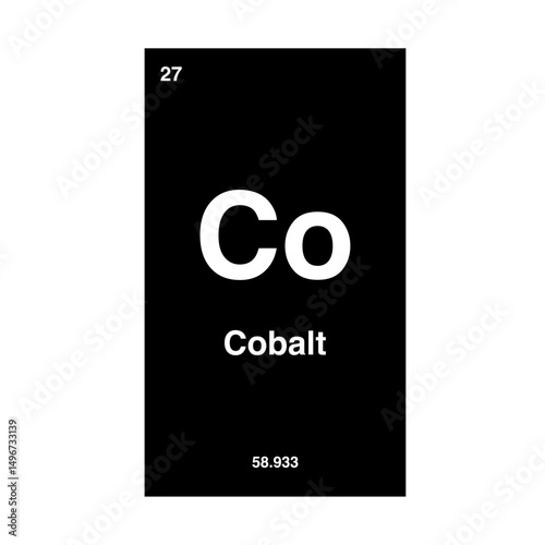 cobalt periodic vector isolated on transparent background