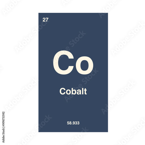 cobalt periodic vector isolated on transparent background