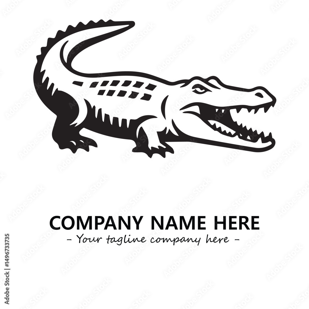 Naklejka premium Crocodile logo company design vector illustration