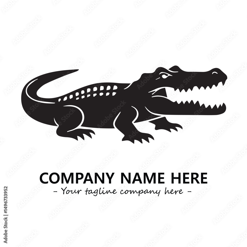 Naklejka premium Crocodile logo company design vector illustration