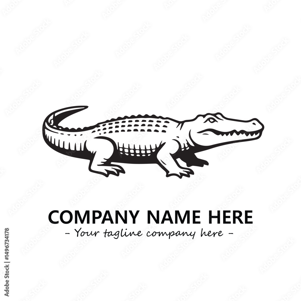 Obraz premium Crocodile logo company design vector illustration