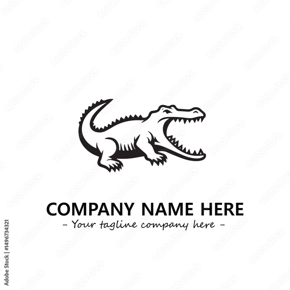 Naklejka premium Crocodile logo company design vector illustration