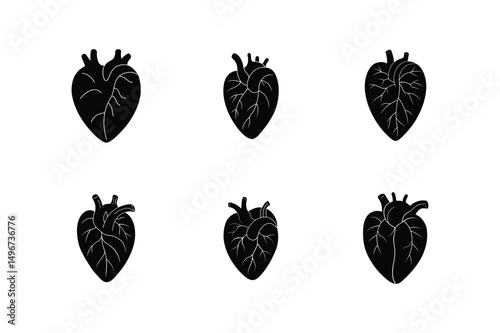 heart silhouette vector illustration