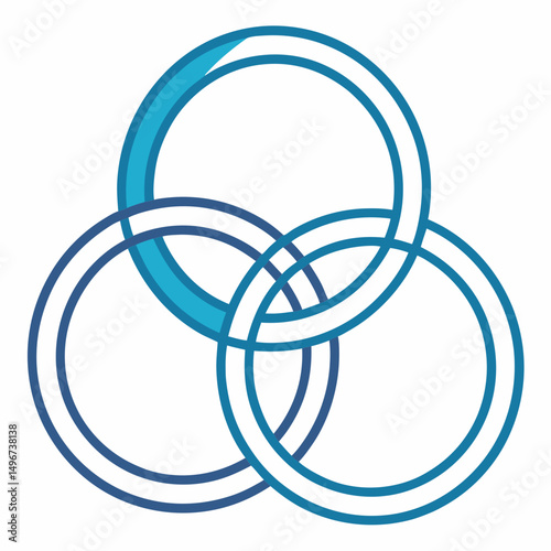Circular process flow with arrows, transparent background, Vector illustration, icon.

