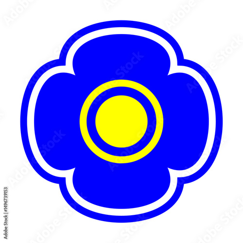 simple flower on white background floral icon perfect for graphic designs logos mobile apps posters and more vector