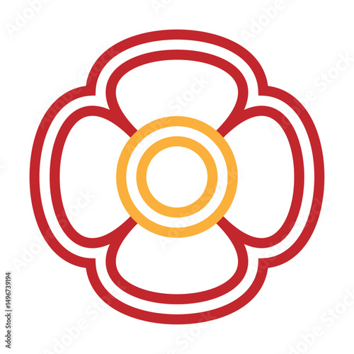 simple flower on white background floral icon perfect for graphic designs logos mobile apps posters and more vector