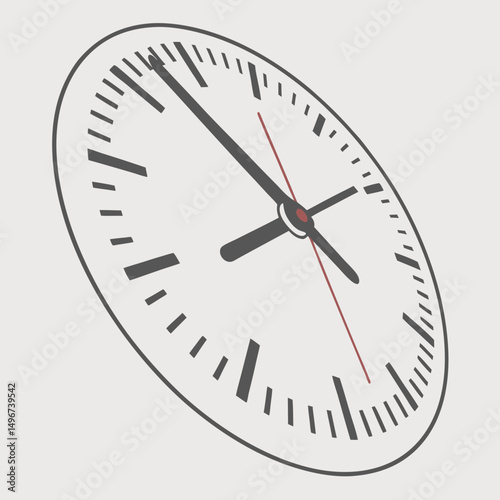 Simple and Elegant Clock Icon Design with Clear Hour Markings
