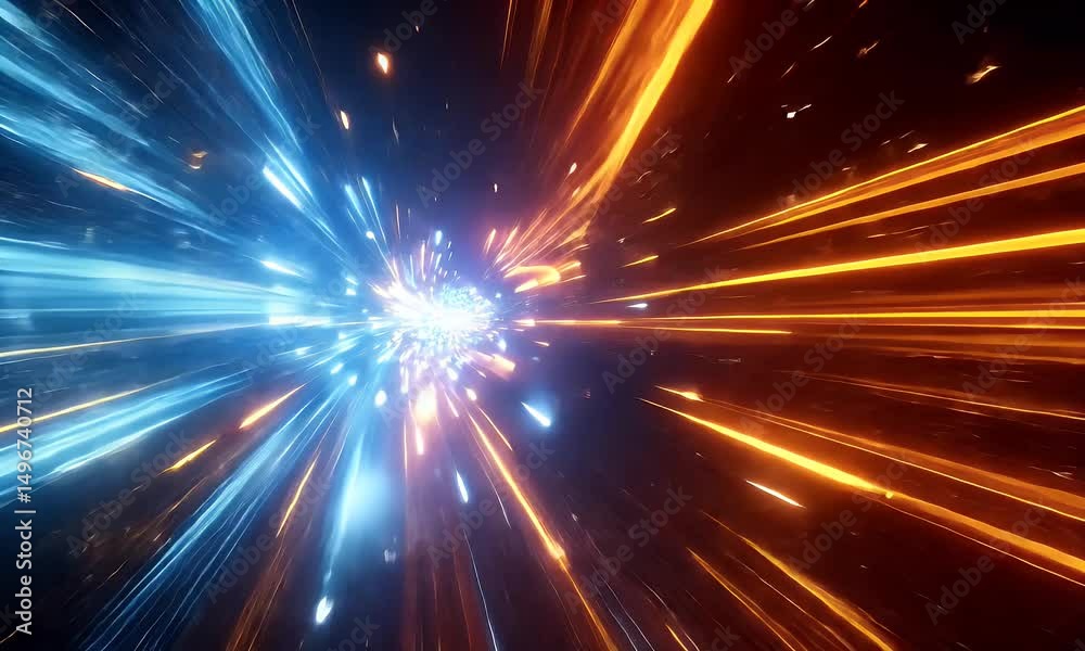 Abstract cosmic light streaks