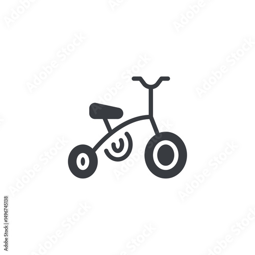 Child’s bicycle vector icon