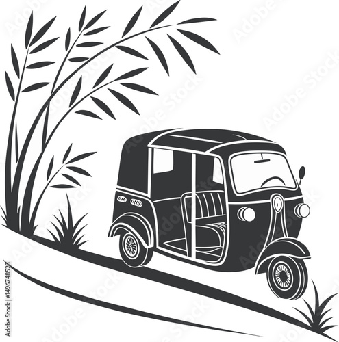 vector black car