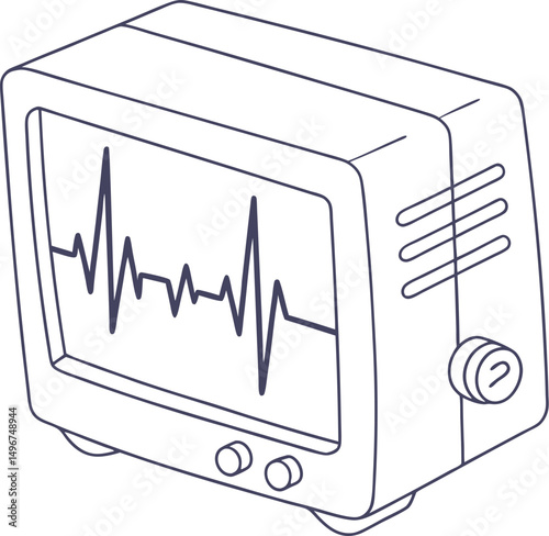 heart monitor vector