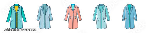 duster coat icon, duster coat line art - simple line art of duster coat, perfect for duster coat logos and icons