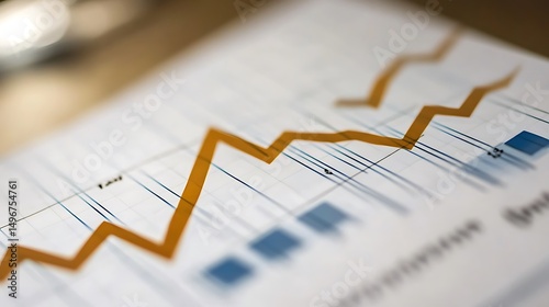 Wallpaper Mural Upward Trend Financial Graph Chart. Torontodigital.ca