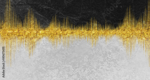 Fototapeta Naklejka Na Ścianę i Meble -  3d abstract marble wallpaper for wall decor.Resin geode and abstract art, functional art, like watercolor geode painting. golden, black and gray background	