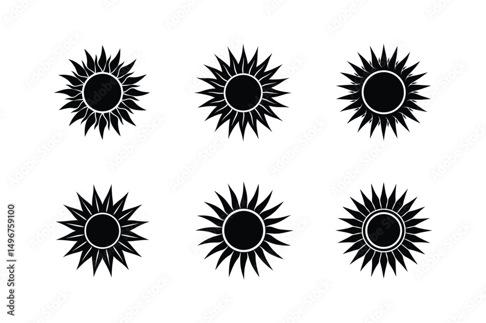 sun silhouette vector illustration sun silhouette vector illustration