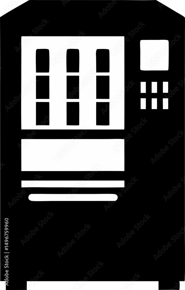 Vending Machine Silhouette Vector Illustration Vending Machine Silhouette Vector Illustration