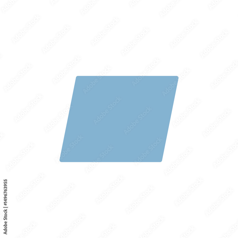 Vibrant flat parallelogram. Suits math or geometric design projects. Vibrant flat parallelogram. Suits math or geometric design projects.