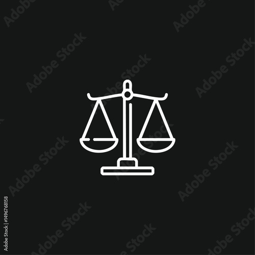 Weighing Scale icon logo flat vector design