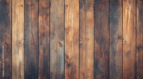 A close-up shot of a rustic wooden wall, showcasing a variety of brown hues and natural wood grain patterns, ideal as a textured background