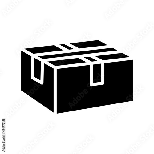 delivery box Solid Icon