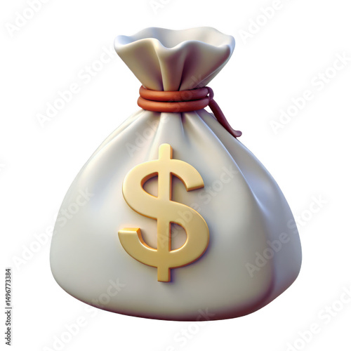 Modern money bag design PNG: isolated graphic