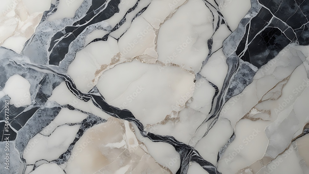 Fototapeta premium Abstract white and black marble texture background
