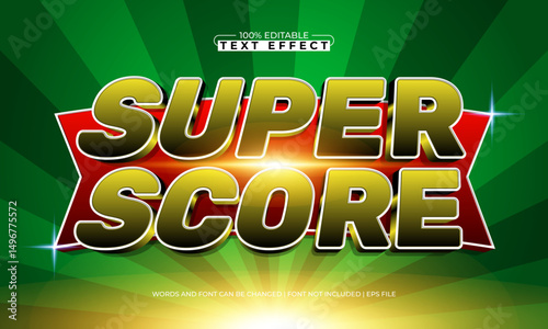 super score editable text effect with a game and match text style