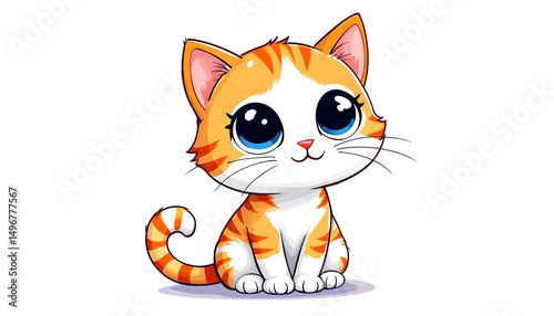 an illustration of a cat isolated on white background