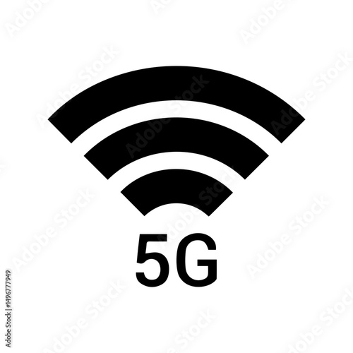 5g cellular glyph icon
