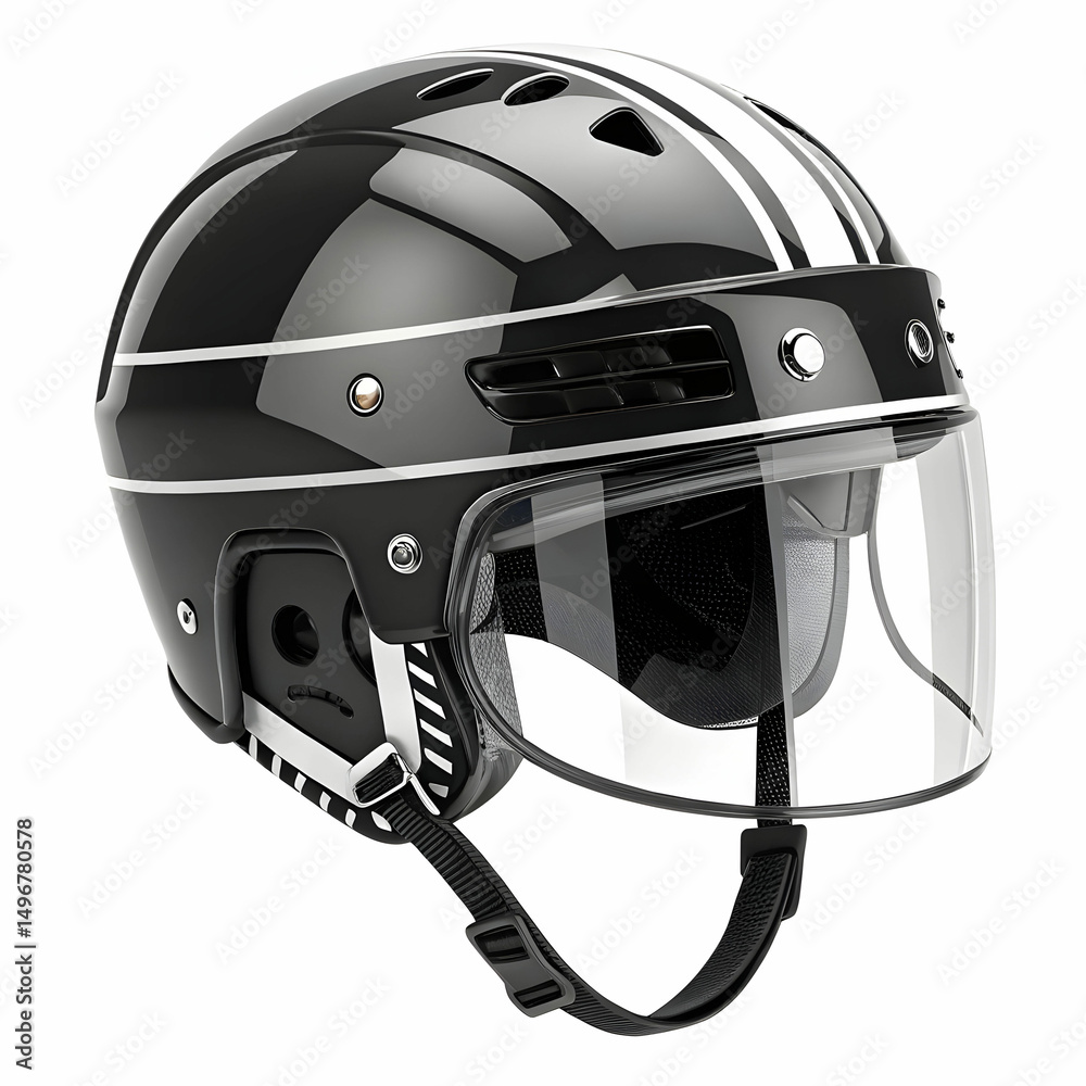 Naklejka premium Hockey helmet isolated on a white background