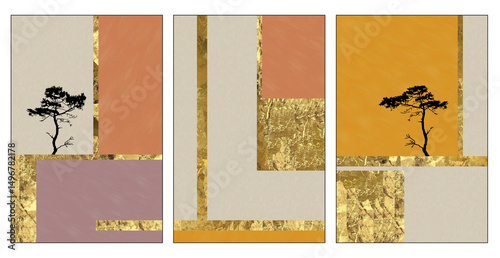 Fototapeta Naklejka Na Ścianę i Meble -   3d modern wallpaper for print on canvas wall frames. Golden lines. resin geode and abstract art, functional art, like watercolor geode painting .golden, beige, and orange painting background.
