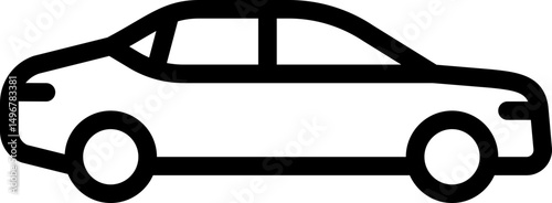 sedan icon, car, automobile 