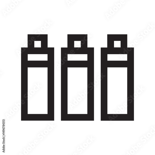 Batteries Vector icon on whiteboard 