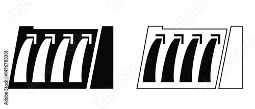 Dam, hydro electric icon vector. Water dam vector icon. Hydro power icon. Can also be used for energy,  vector graphics outline icon. Illustration. 