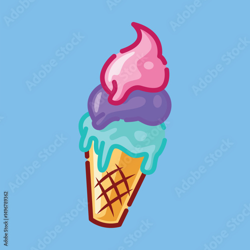 sweet and cute food vector