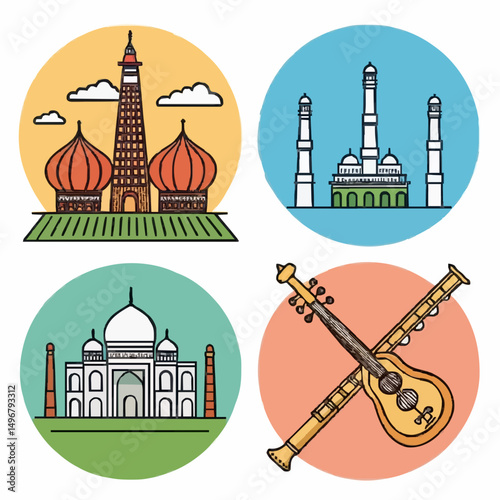 Cultural Musical Instruments Icon Pack