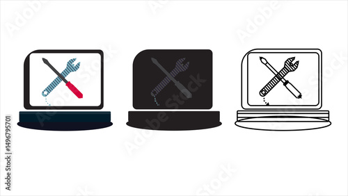 3D render of a scales of justice symbol illustration, a web icon concept design