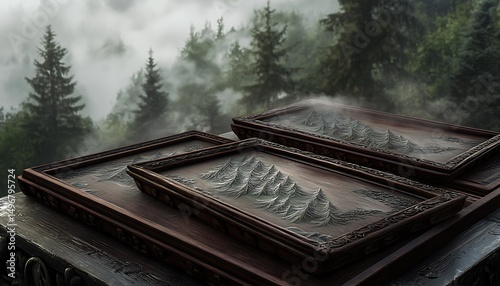 time lapse of a car in the fog