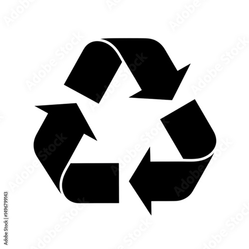 Recycle Symbol with  Arrows vector icon 