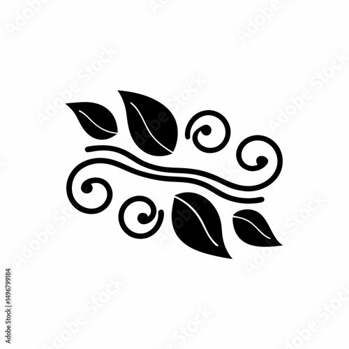 creative details Outline silhouette Wind blow icon, air breeze symbol icon vector illustration 